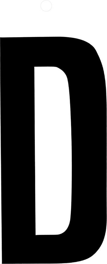 Metafranc Plakletter 100Mm Zwart D WU0510060