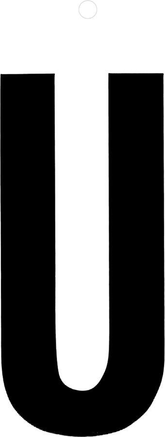 Metafranc Plakletter 100Mm Zwart U WU0510440