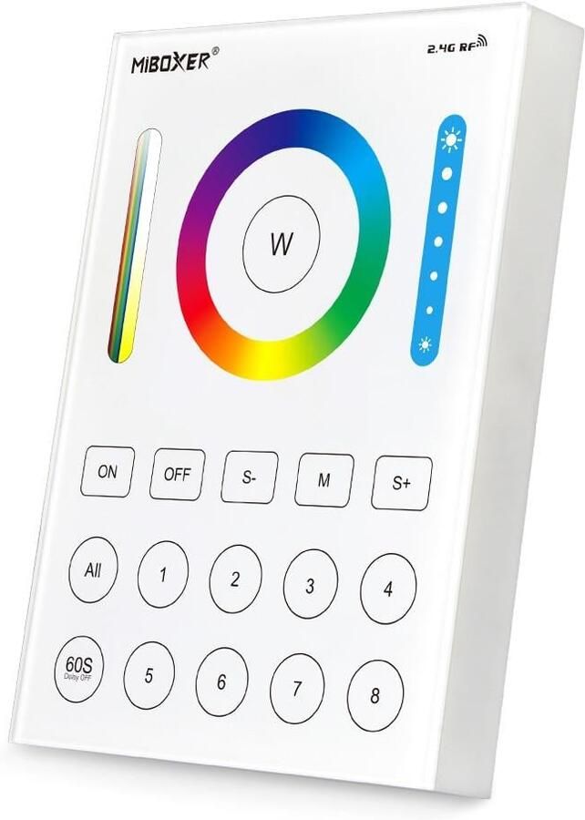 Mi-light MiBoxer RGB-CCT draadloze opbouw schakelaar 2.4G 8-zones wit LED0203