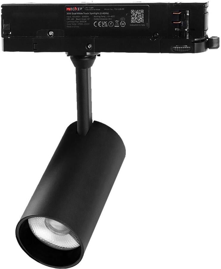 Mi-light MiBoxer RGB-CCT LED 3-fase railspot 30W zwart LED0238