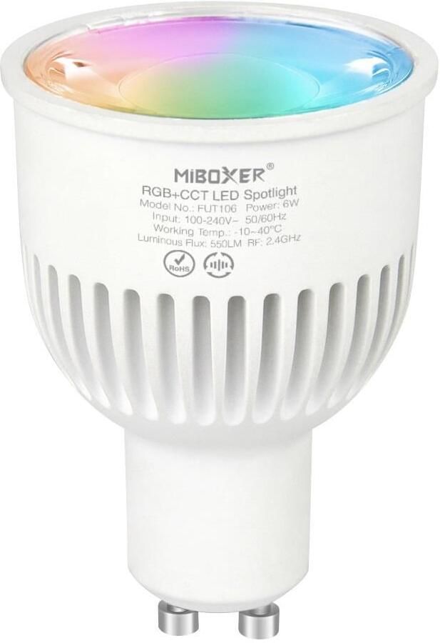 Mi-light MiBoxer RGB-CCT LED GU10 6W RF 2.4G LED0211