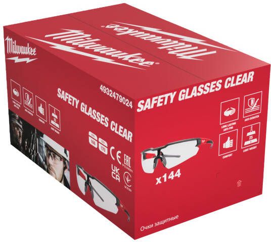 Milwaukee Accessoires Bulk veiligheidsbrillen helder 144 stuks 4932479024
