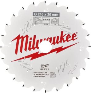 Milwaukee Accessoires Cirkelzaagblad MS W 216x30x2 4x24ATB neg. 4932471315
