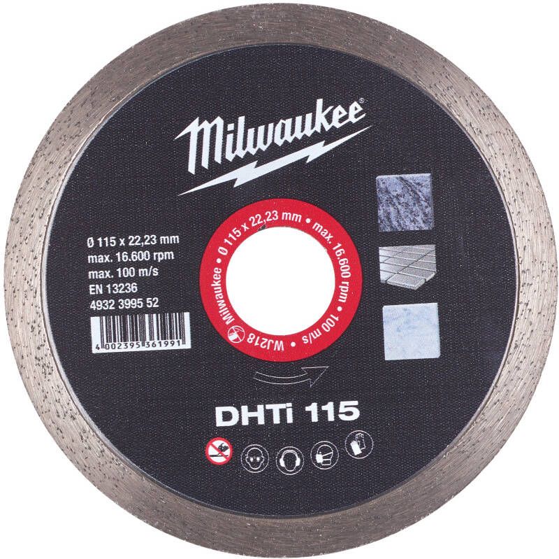 Milwaukee Accessoires Diamantdoorslijpschijf DHTi 115 4932399552