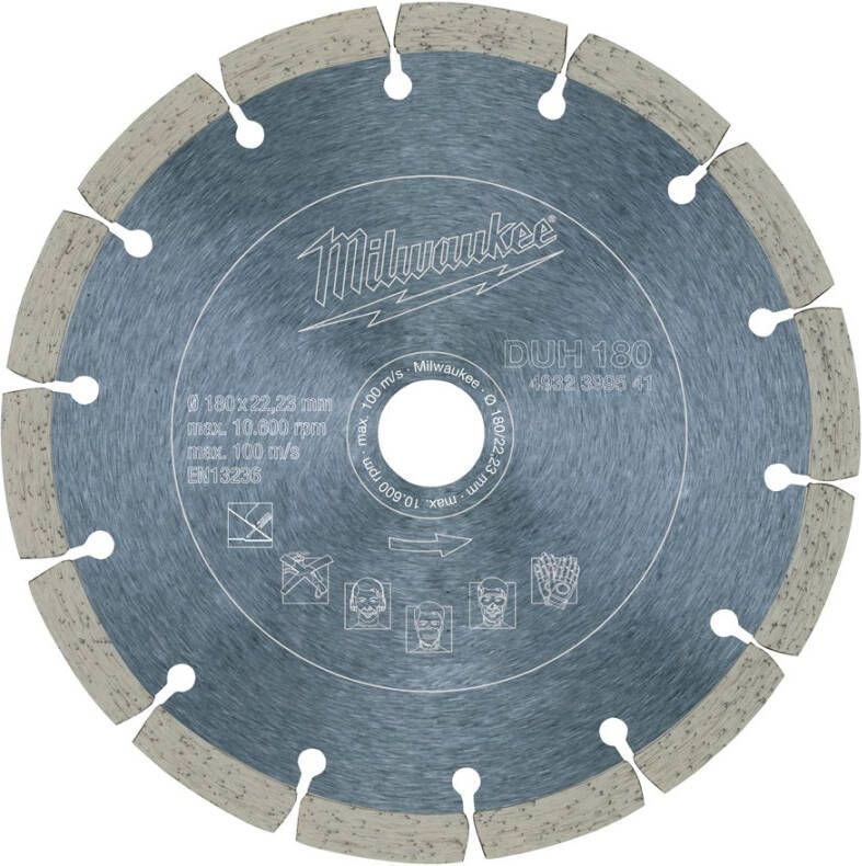 Milwaukee Accessoires Diamantdoorslijpschijf DUH 180 4932399541