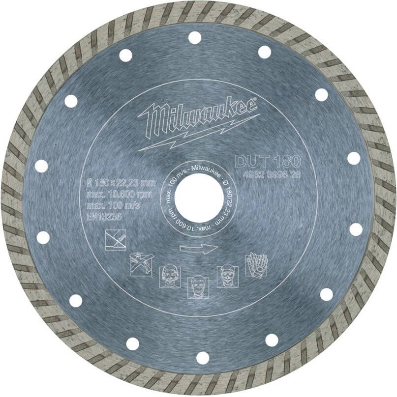 Milwaukee Accessoires Diamantdoorslijpschijf DUT 180 4932399528