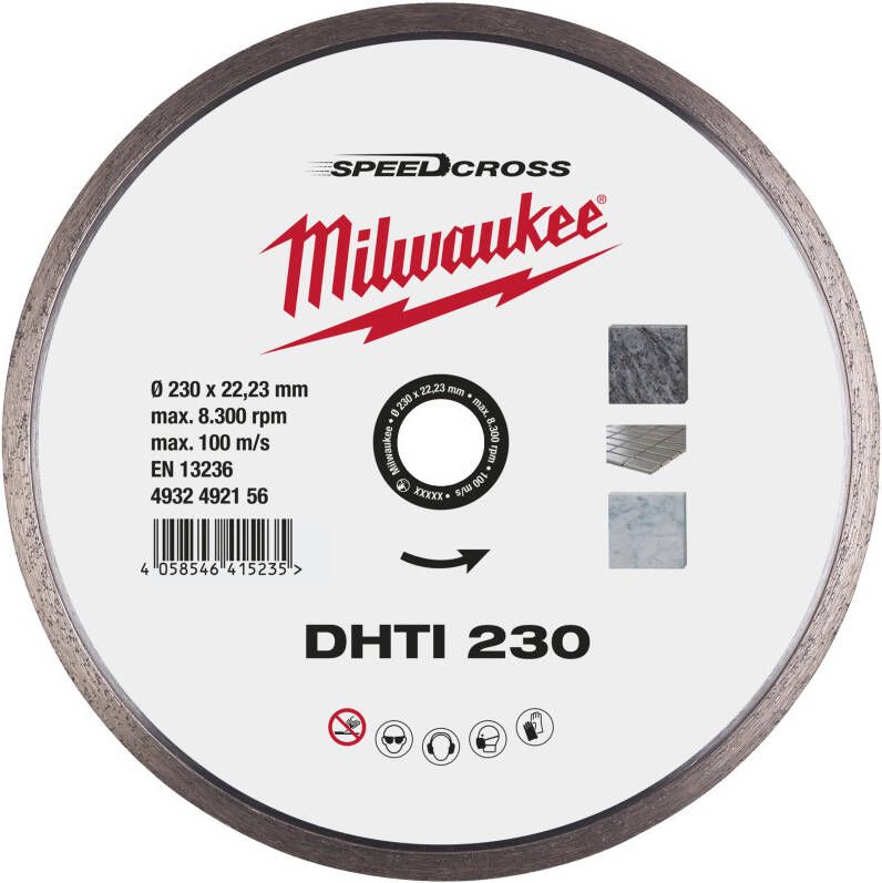 Milwaukee Accessoires Diamantslijpschijf SpeedCross DHTI 230mm 1 stuk 4932492156