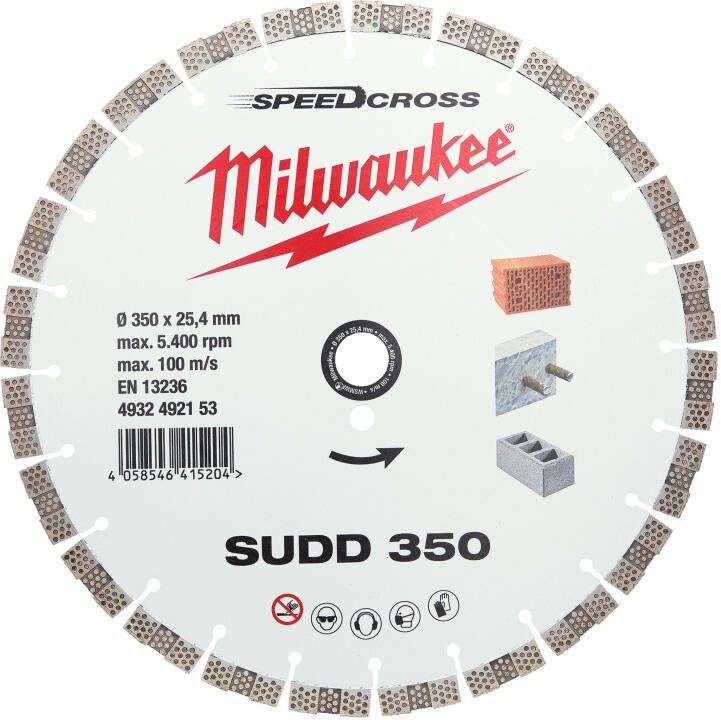 Milwaukee Accessoires Diamantslijpschijf SpeedCross SUDD 350mm 1 stuk 4932492153