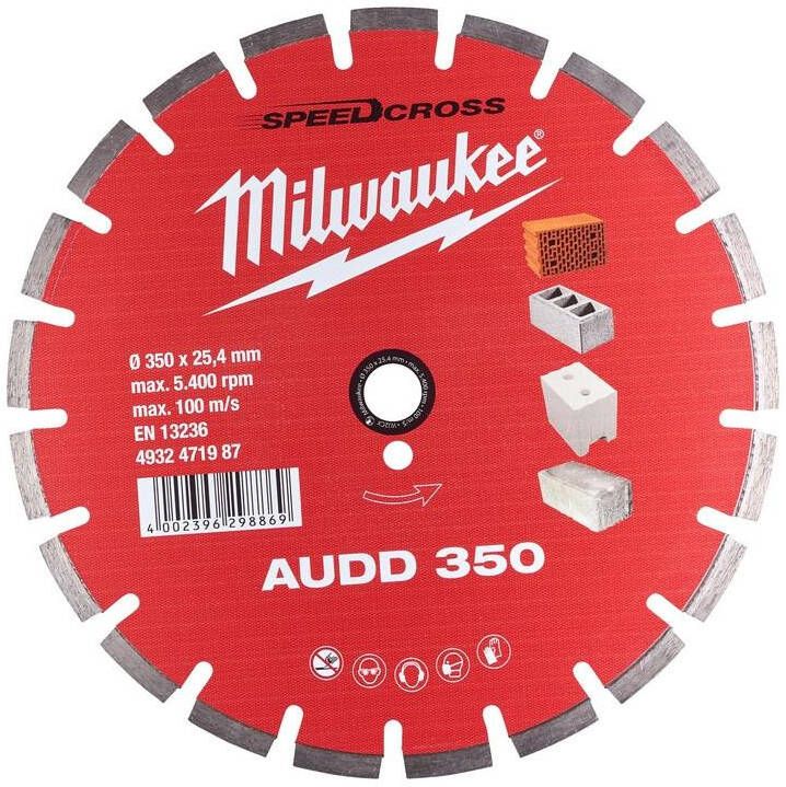Milwaukee Accessoires DIAMOND CUTT.WHEEL DiaBl AUDD 350 1 pc 4932471987