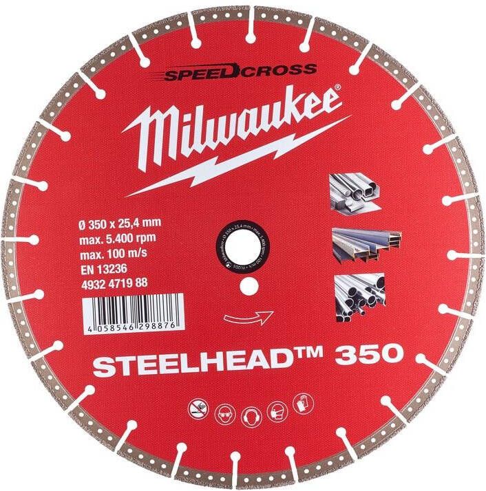 Milwaukee Accessoires DIAMOND CUTT.WHEEL DiaBl DH STEELHEAD 350 1 pc 4932471988