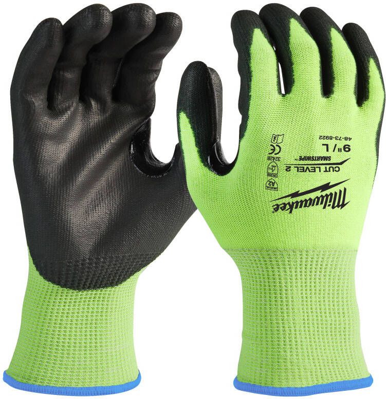 Milwaukee Accessoires Hi-vis werkhandschoenen | snijklasse 2 B 10 XL | 1 paar 4932479924