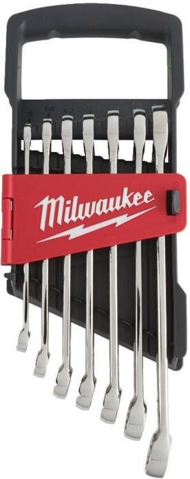 Milwaukee Accessoires MAX BITE | Metrische Ring- Steeksleutel-set | 7-delig 4932464257