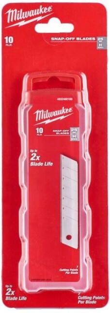Milwaukee Accessoires Schuifmesjes 25 mm | 10-delig 4932480108
