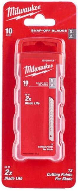 Milwaukee Accessoires Schuifmesjes 9 mm | 10-delig 4932480106