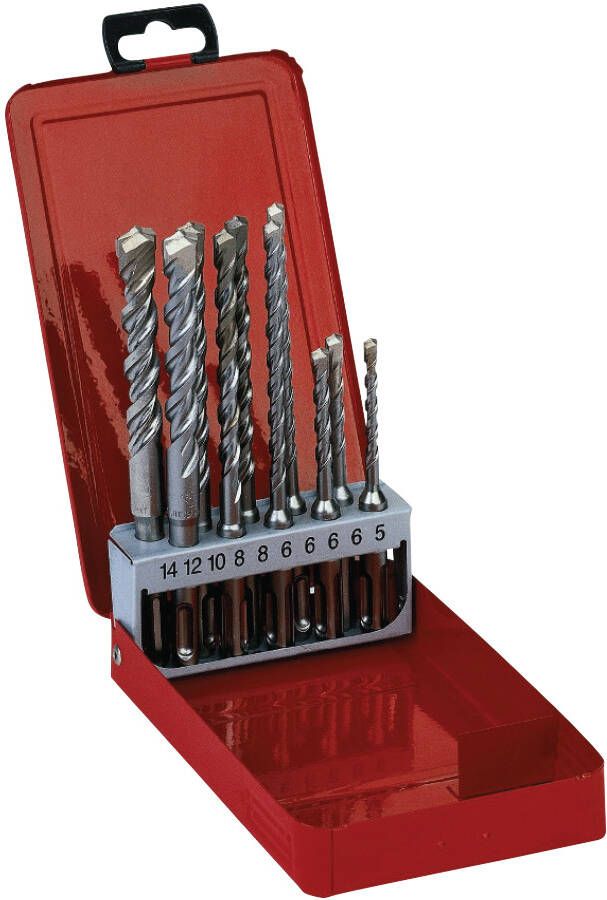 Milwaukee Accessoires Set SDS-plus hamerboren set in metalen cassette (10-delig) NEW MS2 4932352340
