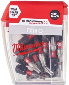 Milwaukee Accessoires Shockwave Gen II TX15 25mm 25stuks 4932430873