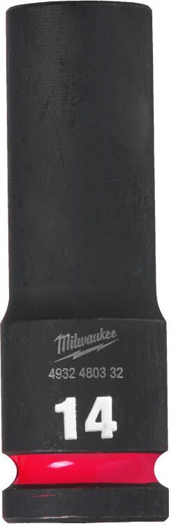 Milwaukee Accessoires SHOCKWAVE Krachtdop 1 2" lang 14 mm | 1 stuk 4932480332