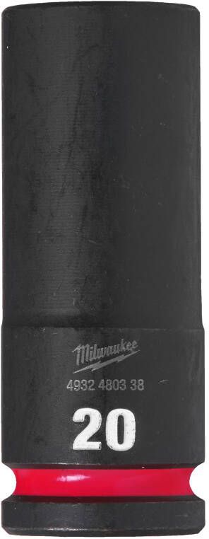 Milwaukee Accessoires SHOCKWAVE Krachtdop 1 2" lang 20 mm | 1 stuk 4932480338