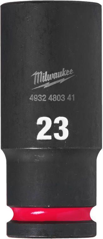 Milwaukee Accessoires SHOCKWAVE Krachtdop 1 2" lang 23 mm | 1 stuk 4932480341
