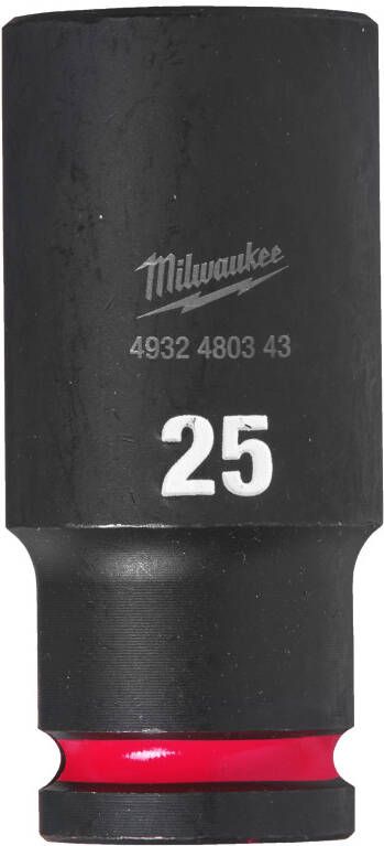 Milwaukee Accessoires SHOCKWAVE Krachtdop 1 2" lang 25 mm | 1 stuk 4932480343