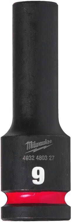 Milwaukee Accessoires SHOCKWAVE Krachtdop 1 2" lang 9 mm | 1 stuk 4932480327