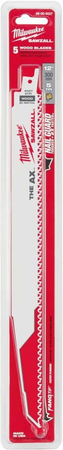 Milwaukee Accessoires The AX reciprozaagbladzaagblad 300 5 3 2 mm (25 stuks) 48008027