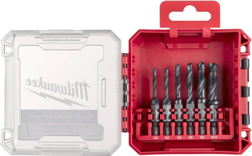 Milwaukee Boor Tap Combinatie | 1 4" HSS-G | Combi Drill Tap Set 4932498267