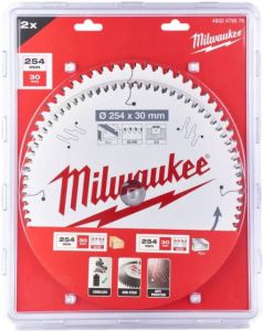 Milwaukee Accessoires Cirkelzaagblad 254 x 30 mm Twin Pack (2-delig) 4932479576