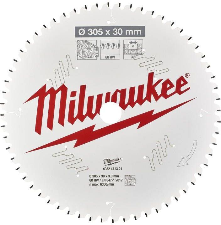 Milwaukee Cirkelzaagblad MS W 305x30x3 0x60ATB neg. 4932471321