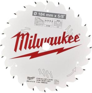 Milwaukee Cirkelzaagblad P W 184x5 8x1 6x24ATB 4932471378