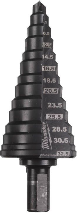 Milwaukee Cobalt M6 to M32 mm 1 pc Stappenboor Cobalt M6-M32 48899380