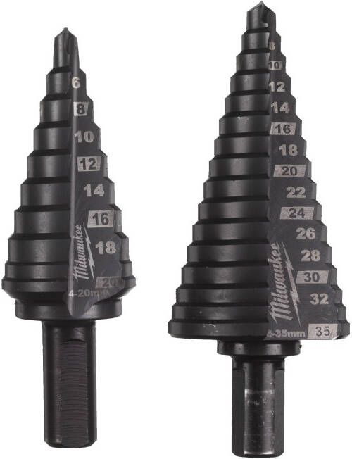 Milwaukee Cobalt step drill set (2pc) Stappenboren set Cobalt (2 stuks) 48899398