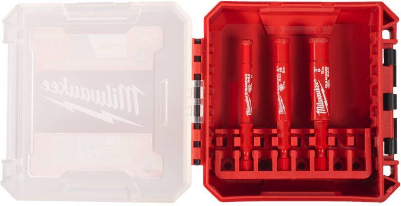 Milwaukee Diamantboorset | DIAMOND MAX™ | 1 4" nat droog | 3 stuks 4932498368