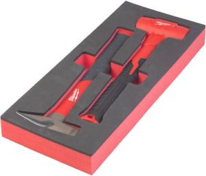 Milwaukee Accessoires Foam inlay bankhamer fiberglas 500g en terugslagvrije hamer 790g (2-delig) 4932493253