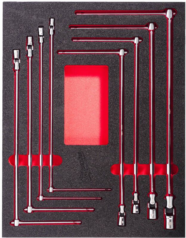 Milwaukee Foam Inlay T-dopsleutel Set met Cardangewricht | 8-delig 4932499113