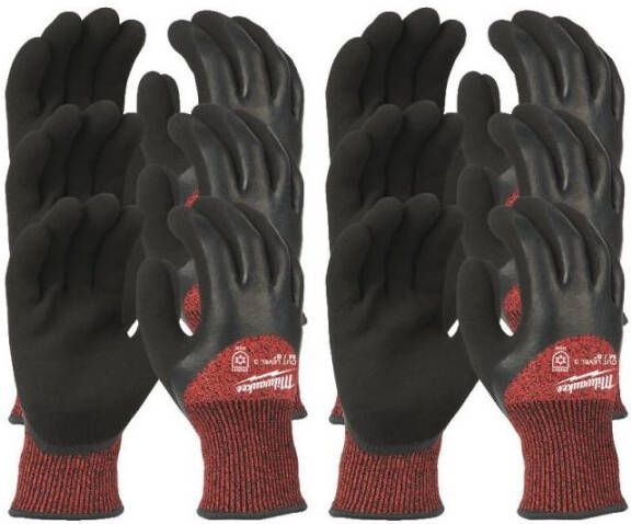 Milwaukee Accessoires Gedipte winter werkhandschoenen snijklasse 3 C XL 10 | 12 paar 4932471612