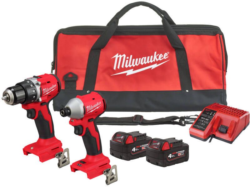 Milwaukee M18 BLCPP2B-402C M18 powerpack 2-kit compact Brushless (M18BLDDRC BLIDRC 2 x 4 0 Ah) 4933492836