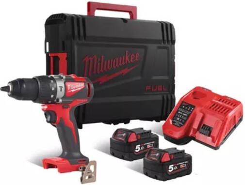 Milwaukee M18 BLPD2-502X Koolborstelloze accu compactslagboormachine (2x 5 0Ah accu)