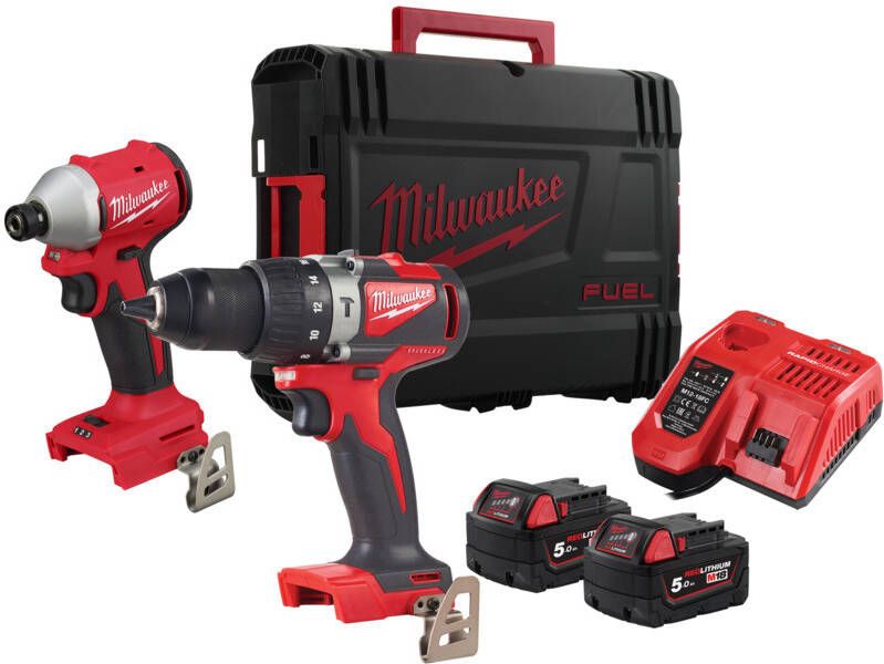 Milwaukee M18 BLPP2A3-502X M18 powerpack 2-kit Brushless (M18BLPD2 BLIDR 2 x 5 0 Ah) 4933492844