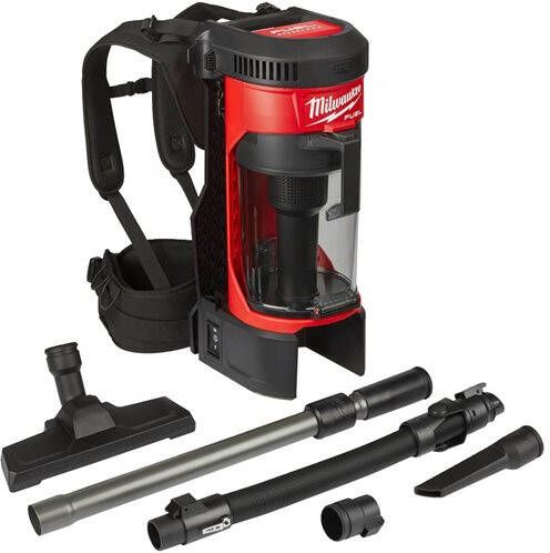 Milwaukee M18 FBPV-0 Koolborstelloze Accu Backpack stofzuiger | 18V 4933464483