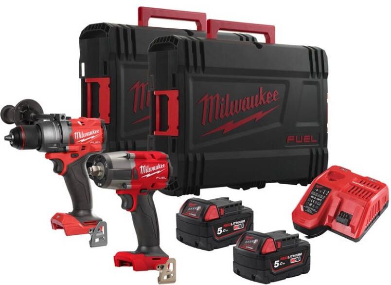 Milwaukee M18 FPP2F3-502X M18 FUEL powerpack 2-kit (M18FPD3 FMTIW2F12 2 x 5 0Ah)