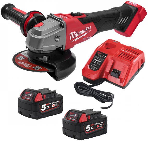 Milwaukee M18 FSAG125XB-502X | Accu Haakse slijper | 125mm | Set | 18V | 5.0Ah 4933478430