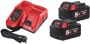 Milwaukee accupack M18NRG-502 (2x18V 5.0Ah accu+snellader) - Thumbnail 1