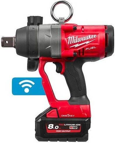 Milwaukee M18 ONEFHIWF1-0X One-Key 18V Li-Ion accu slagmoersleutel body in HD-Box 2033Nm koolborstelloos 4933459733