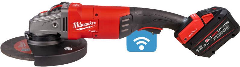 Milwaukee M18 ONEFLAG230XPDB-122C M18 FUEL™ ONE-KEY™ Accu Haakse Slijper | 230 mm | Peddelschakelaar | Schijfrem 4933499242