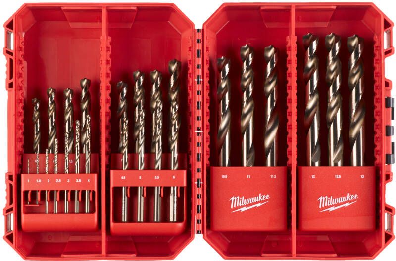 Milwaukee Metaalboren set | Red Cobalt | HSS-G | 25-delig 4932493868