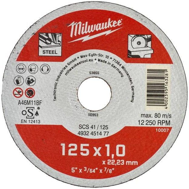 Milwaukee Accessoires metaaldoorslijpschijf Baliedisplay SCS 41 125 (1) (200 st.) 4932451478
