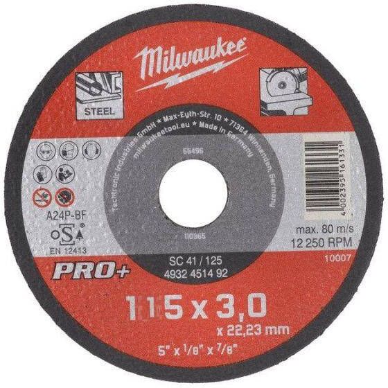 Milwaukee Accessoires Metaaldoorslijpschijf SC41 115 x 3 mm PRO+ 25 stuks 4932451491