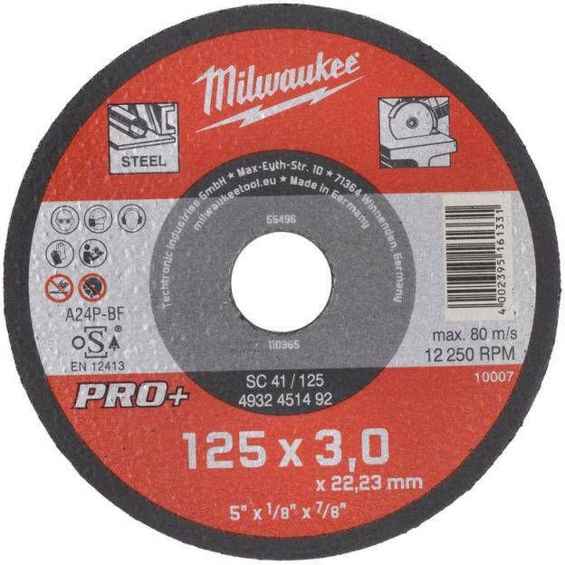 Milwaukee Accessoires Metaaldoorslijpschijf SC41 125 x 3 mm PRO+ 25 stuks 4932451492