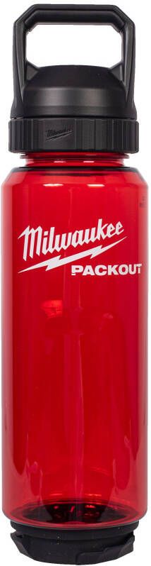 Milwaukee PACKOUT™ Plastic Fles met Drinkdop | 1005 ml | Rood 4932498637